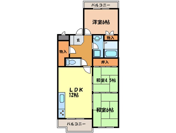 ルモンクレ－ル枝吉の物件間取画像